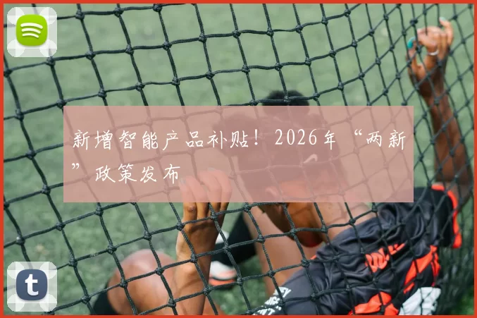 新增智能产品补贴！2026年“两新”政策发布